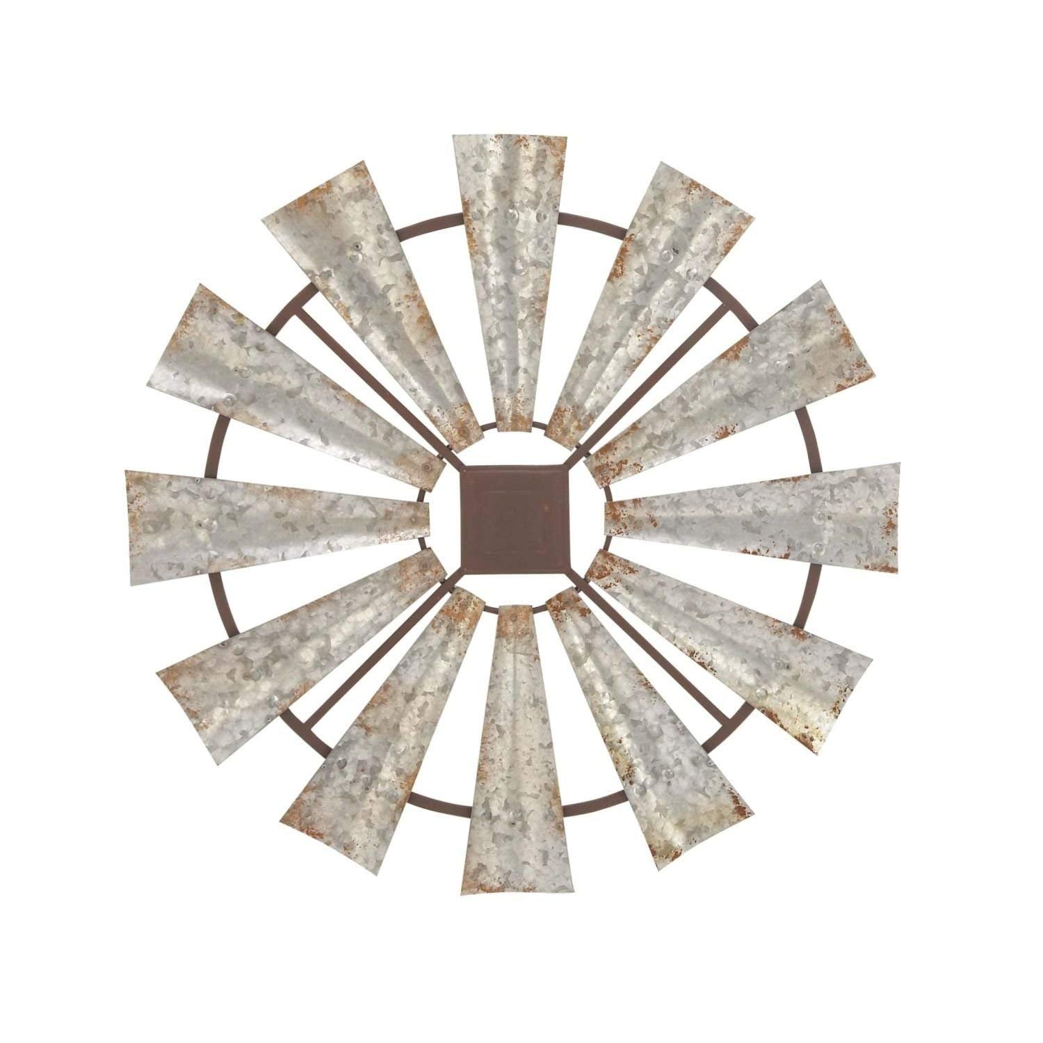 Windmill Wall Decor Full Wind Mill Sculpture Rusty Blades Antique ...