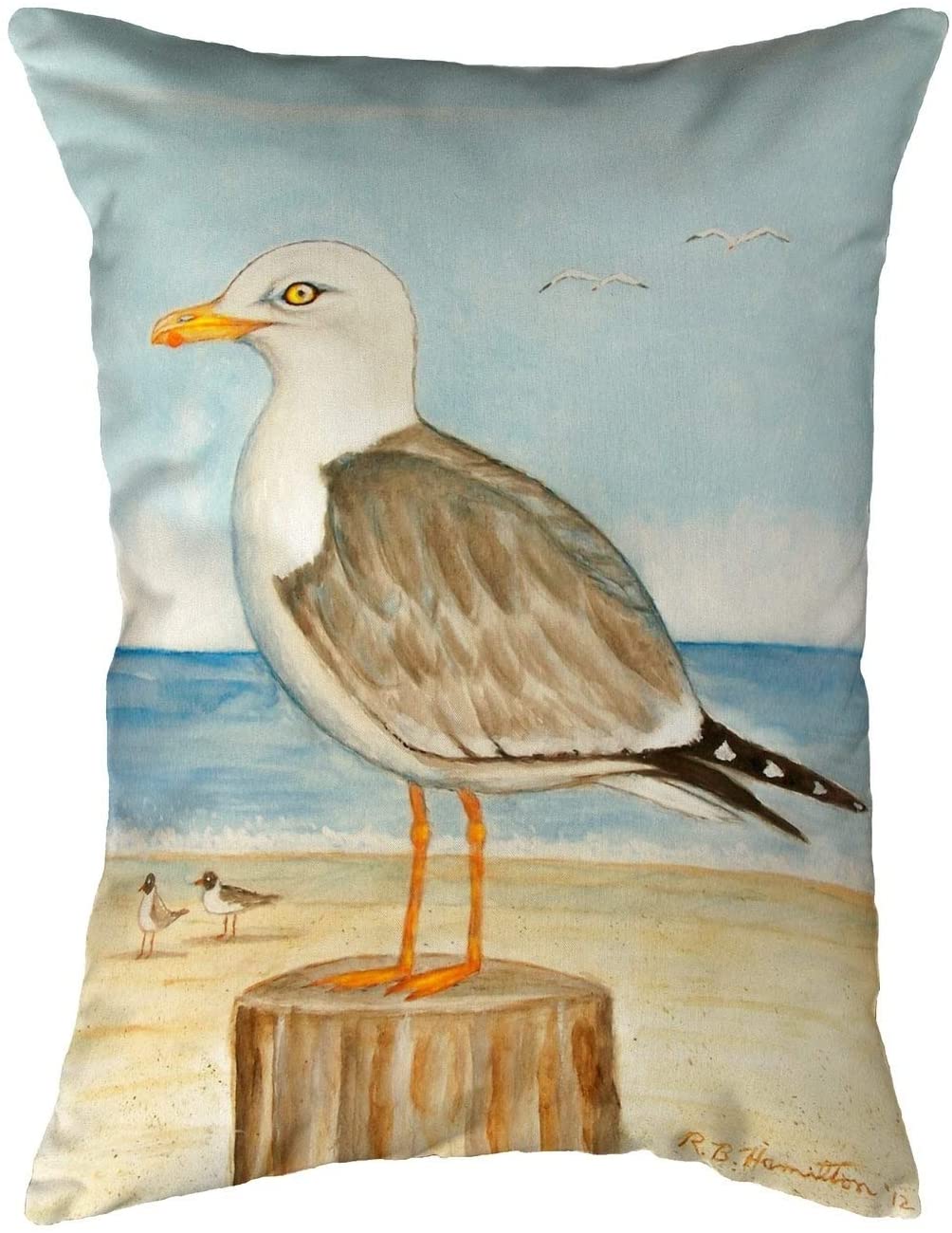 Seagull Small No rd Pillow 11x14 lor Graphic Nautical