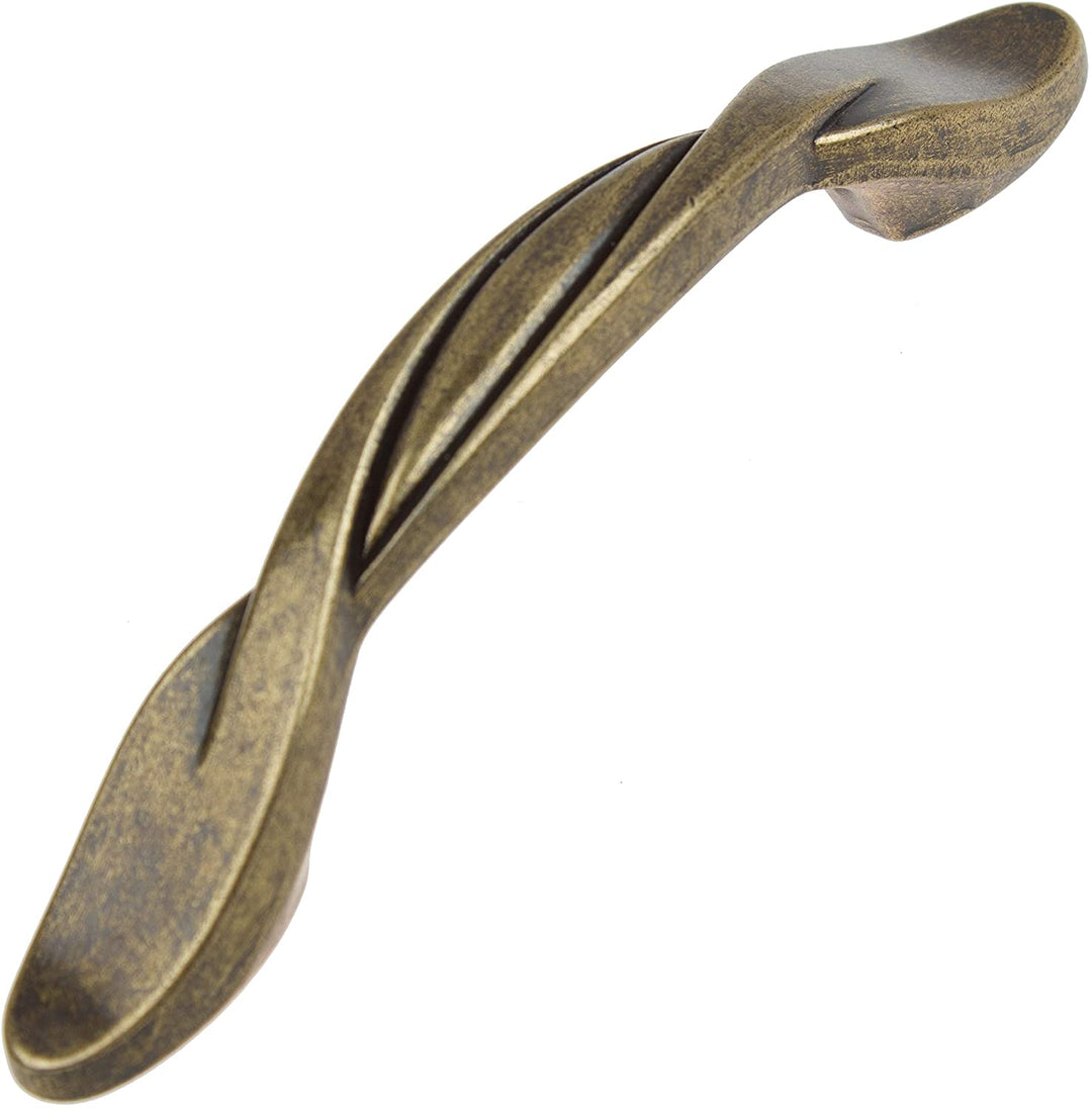 5 Pack 3 Center Antique Twisted Cabinet Pulls Industrial