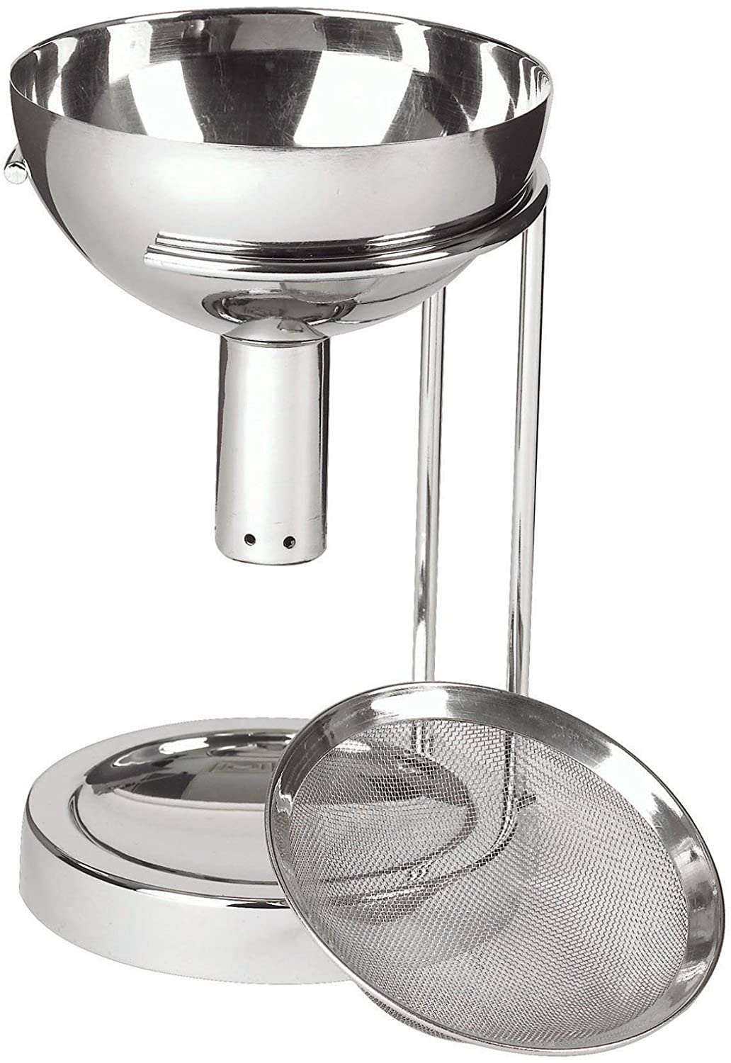 Funnel Removable Screen Stand Silver Metal Stainless