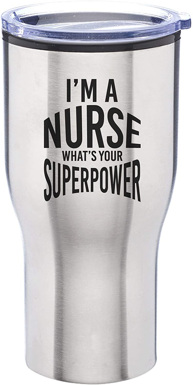 Nurse What's Your Superpower Engraved 28 Oz Stainless
