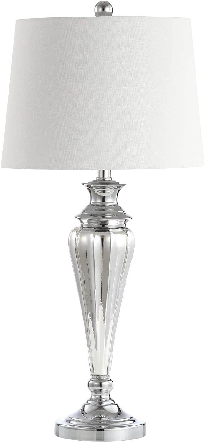 Lighting 30 inch Trent Led Table Lamp Silver Traditional Transitional Nickel Bulbs Included Energy Efficient - Diamond Home USA