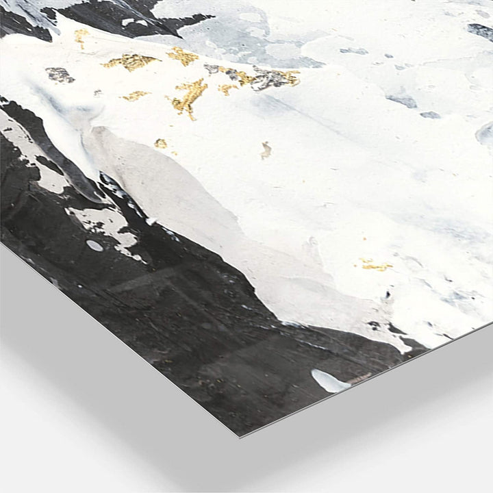 Glam Painted Arcs I' Glam 3 Panels Oversized Wall Clock 36 Wide X 28 High Panels Black Modern Contemporary Rectangular Steel Finish Battery - Diamond Home USA