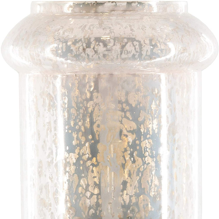 White Antiqued Glass 1 Light Wall Sconce 10" h X 6" w 6" d Black Clear Gold Industrial Traditional - Diamond Home USA