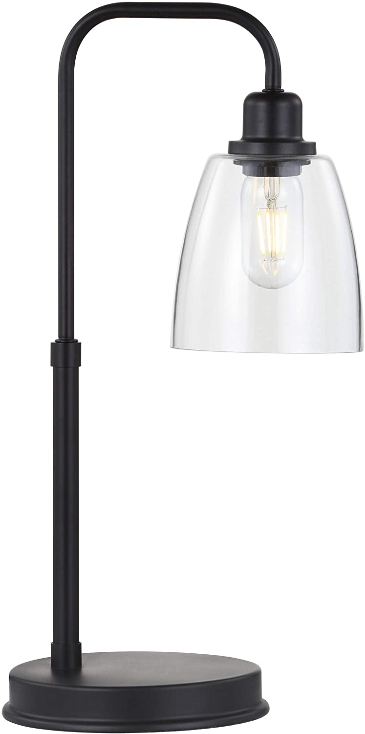 Lighting 20" Task Table Lamp Black Industrial Mid Century Modern Bulbs Included - Diamond Home USA