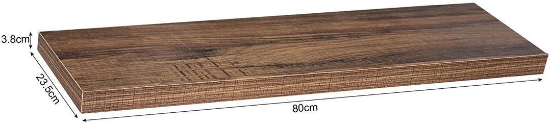 Set 3 Modern Contemporary Antique Walnut Floating Shelf 31 59 251 5 Inches Brown Mid Century MDF Wood Natural Finish - Diamond Home USA