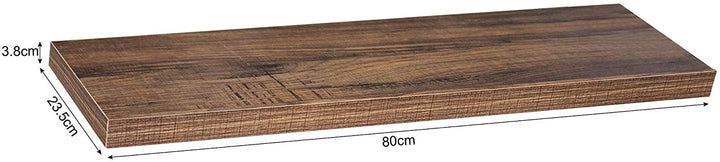 Set 3 Modern Contemporary Antique Walnut Floating Shelf 31 59 251 5 Inches Brown Mid Century MDF Wood Natural Finish - Diamond Home USA