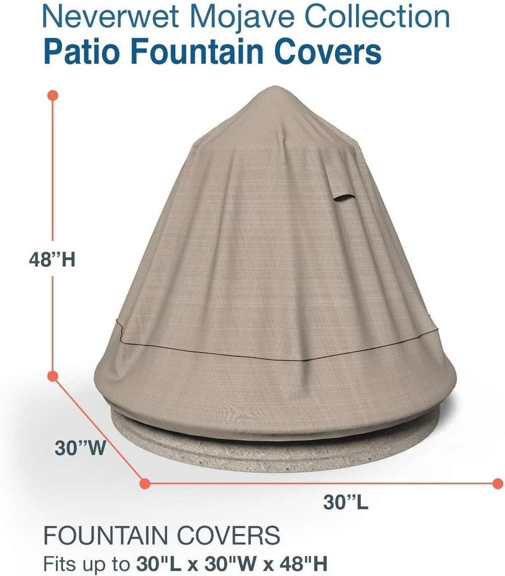 Waterproof Fountain Cover Mojave Black Ivory 30" l X 30" w 48" h Color Polyester