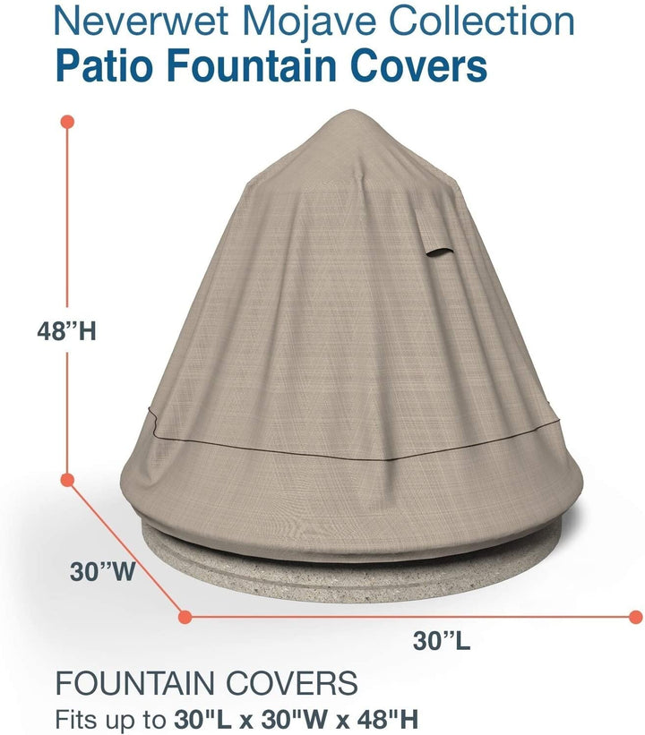 Waterproof Fountain Cover Mojave Black Ivory 30" l X 30" w 48" h Color Polyester