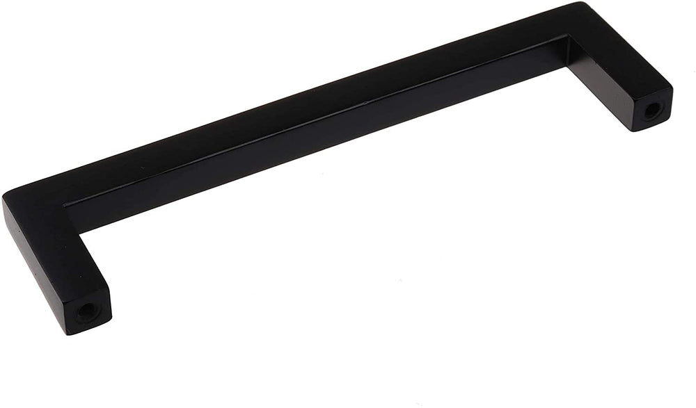 5 Pack 5 Center Matte Black Square Cabinet Bar Pulls Modern Contemporary Zinc - Diamond Home USA
