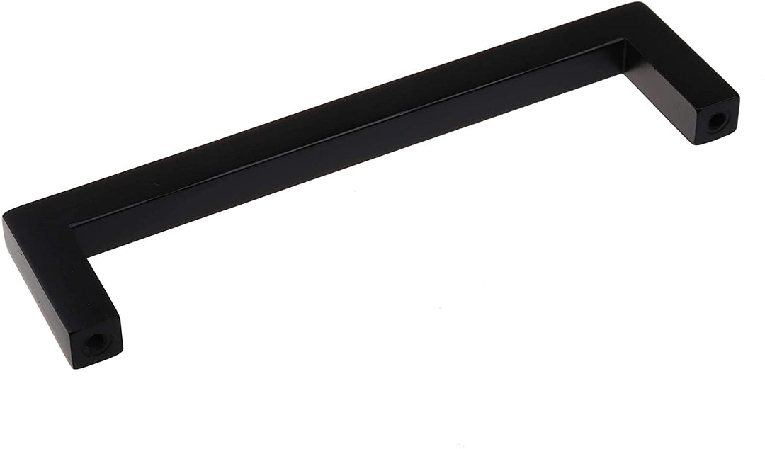 5 Pack 5 Center Matte Black Square Cabinet Bar Pulls Modern Contemporary Zinc - Diamond Home USA