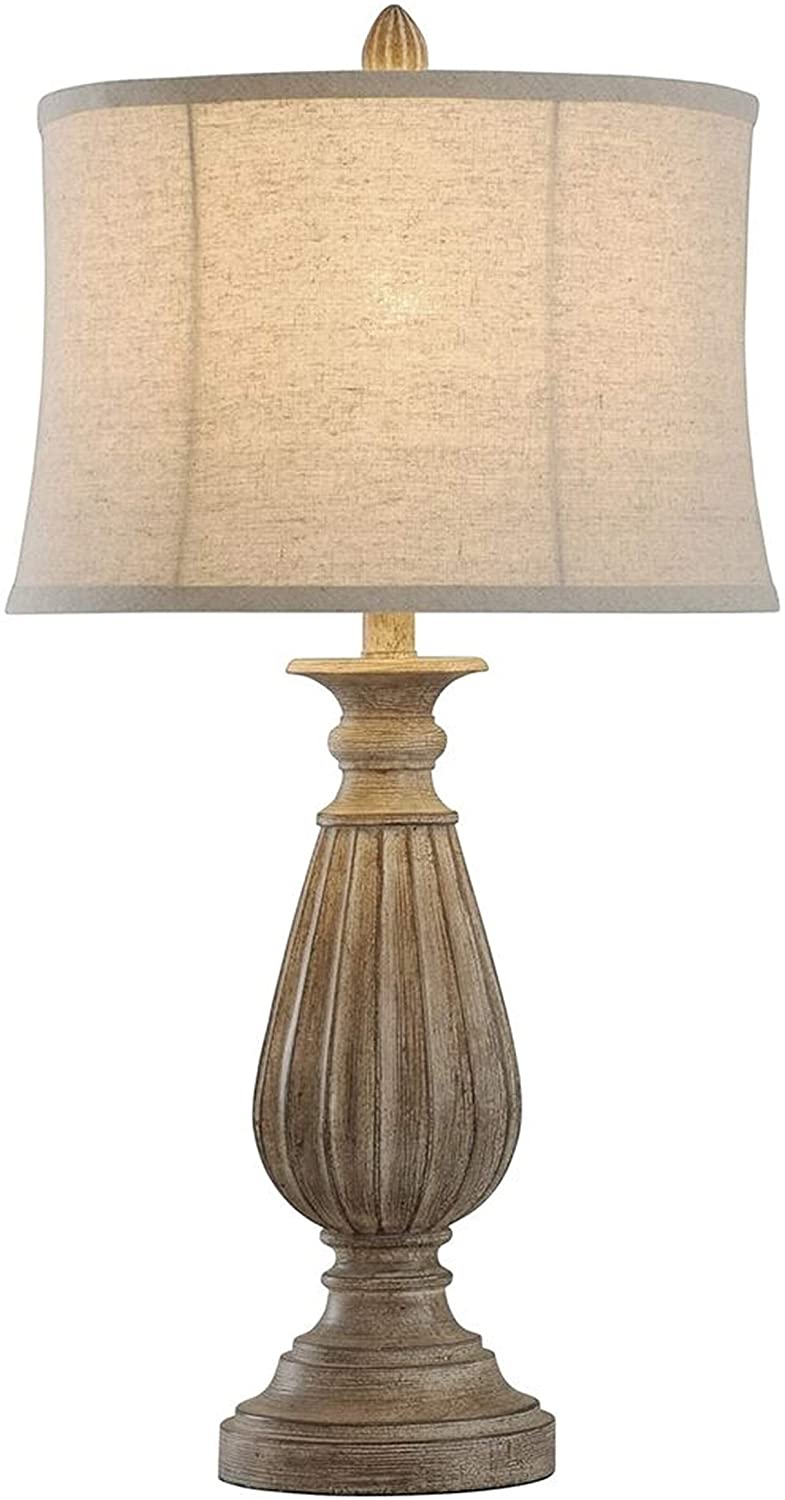 Poly Brown Black Tint Table Lamp Beige Shade Modern Contemporary - Diamond Home USA