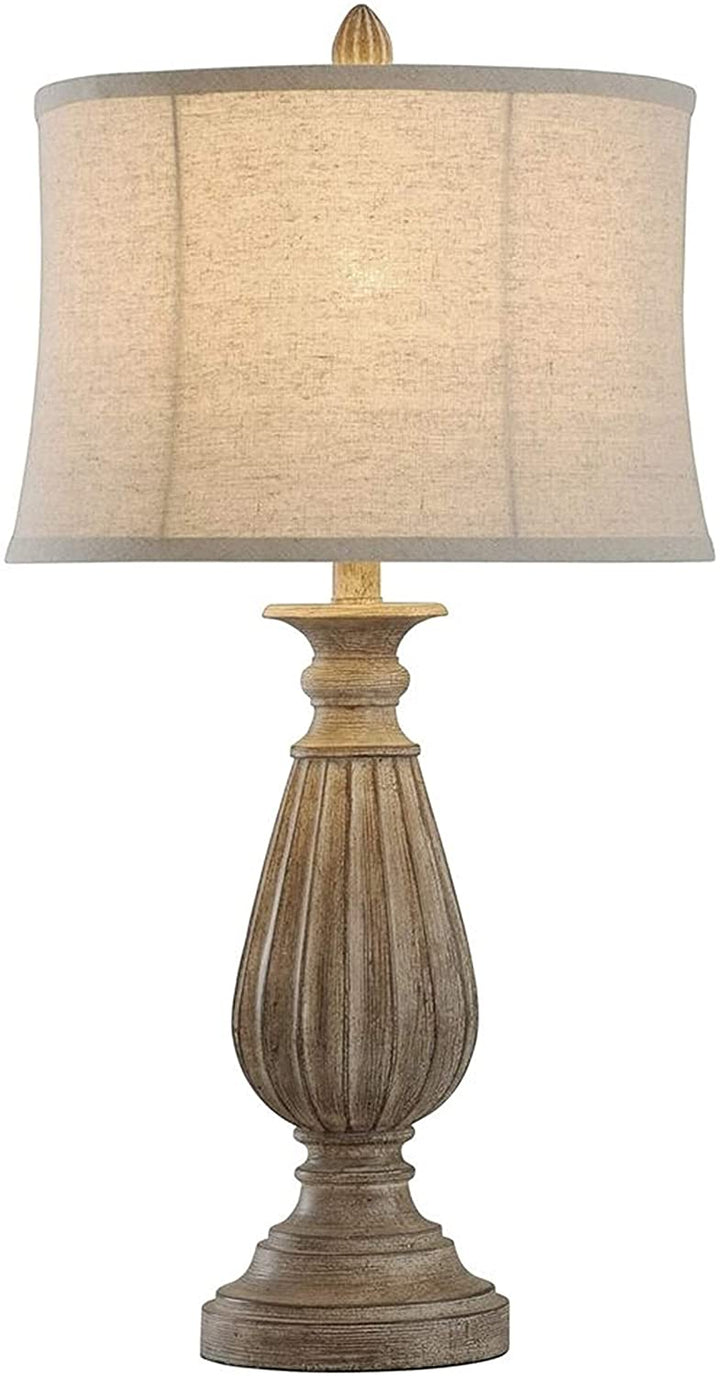 Poly Brown Black Tint Table Lamp Beige Shade Modern Contemporary - Diamond Home USA