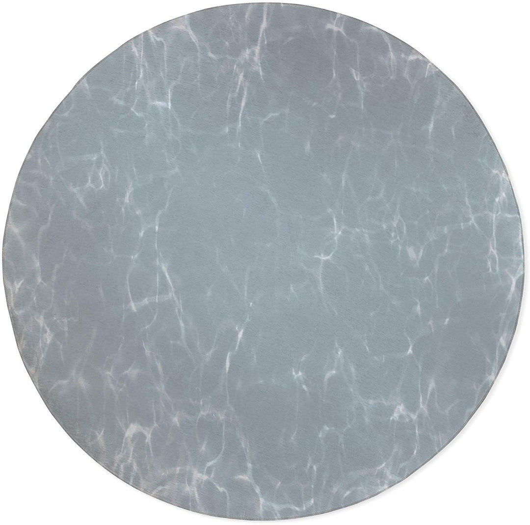 Shallow Office Mat Blue Modern Contemporary Synthetic