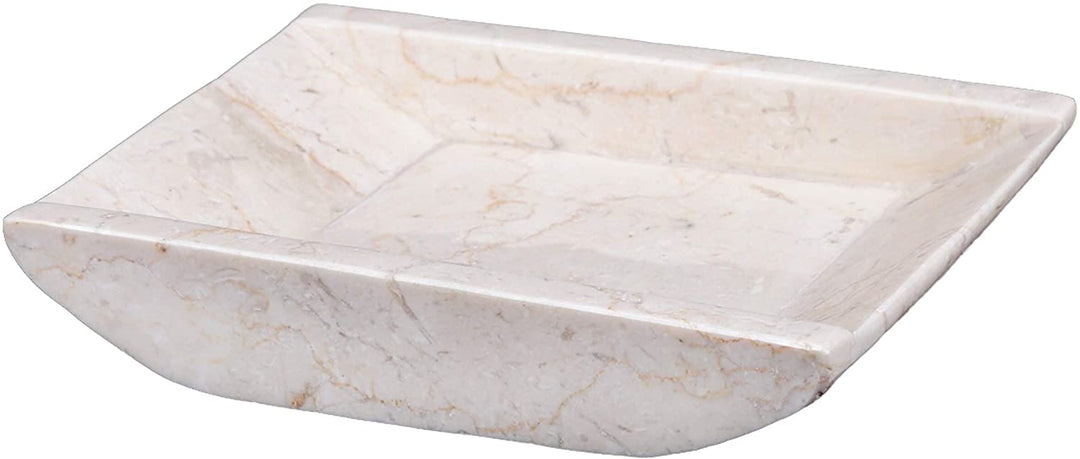 Champagne Marble 6 1/4" X 4 3/4" Boat Shaped Candle Holder
