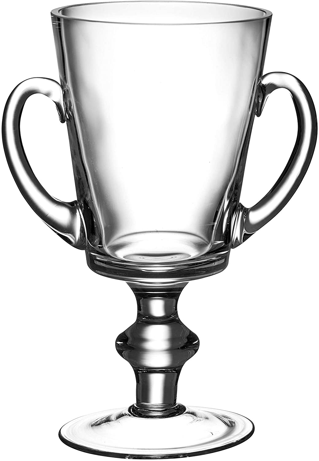 European Glass Trophy Cup/Vase W/Handles 10 Height