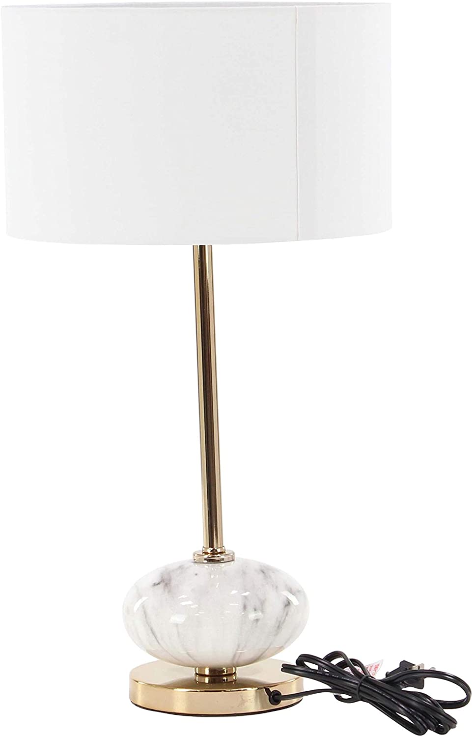 Modern Ceramic Iron Gold White Table Lamp Contemporary - Diamond Home USA