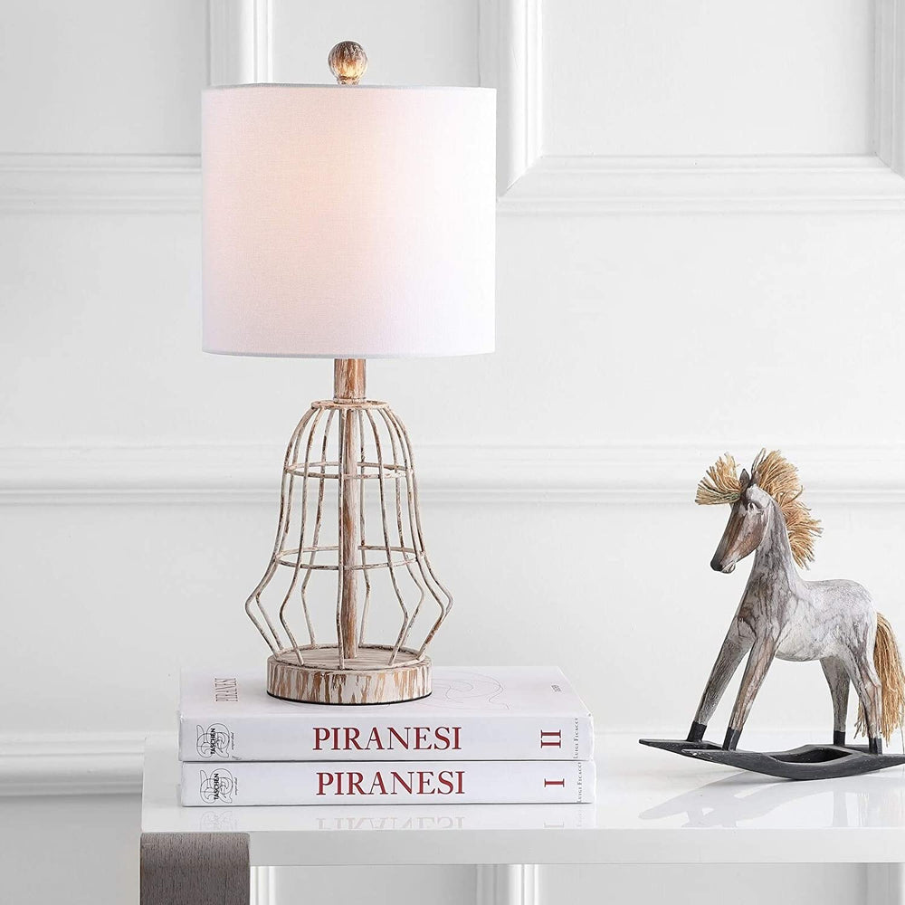 Lighting 20 inch Canes Led Table Lamp Grey Rustic Transitional Bulbs Included