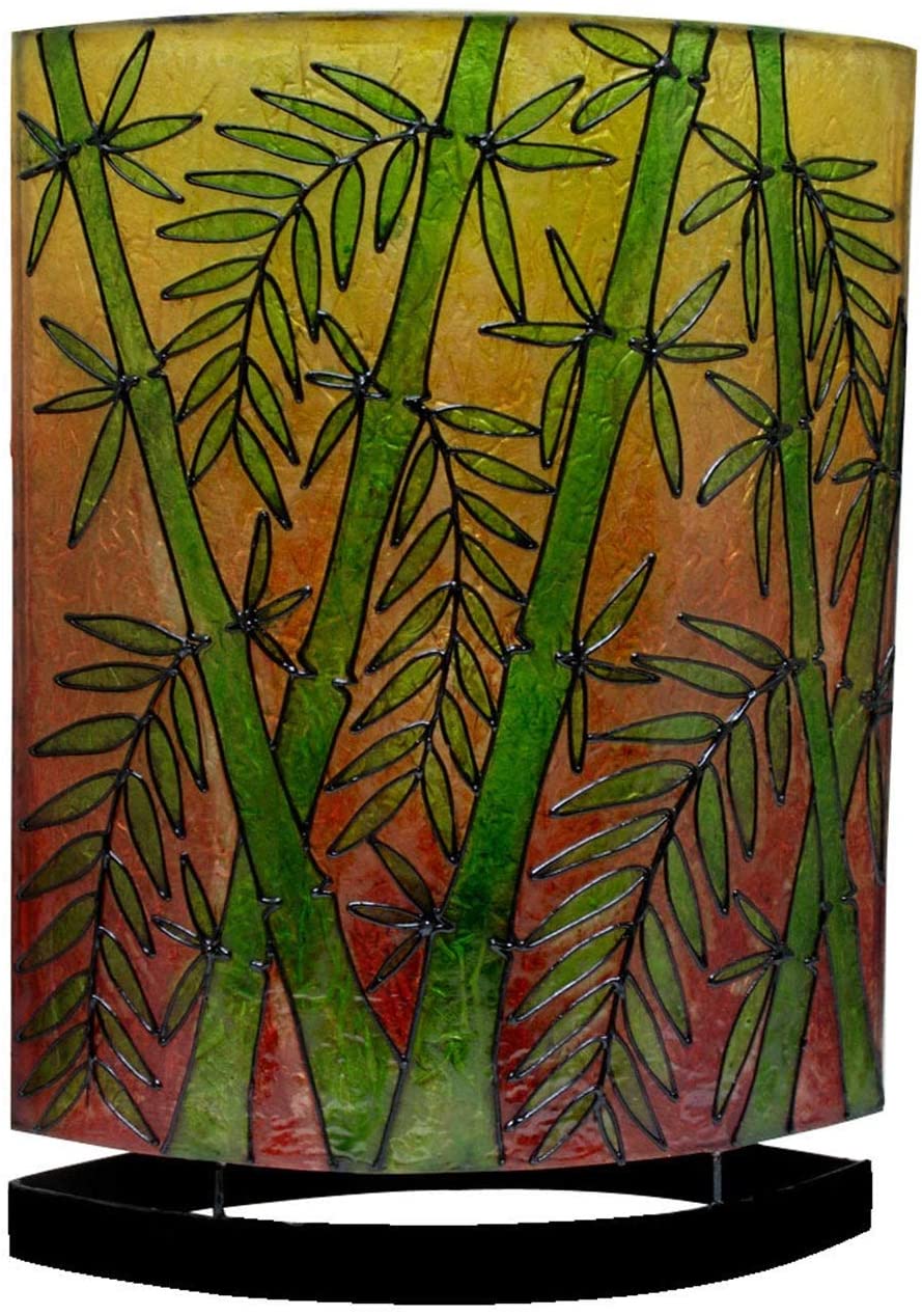 Handmade 20 inch High Oval Bamboo Table Lamp (Indonesia)