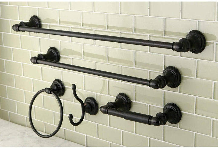5 Piece Bathroom Accessory Set Oil Rubbed Bronze Brown Metal