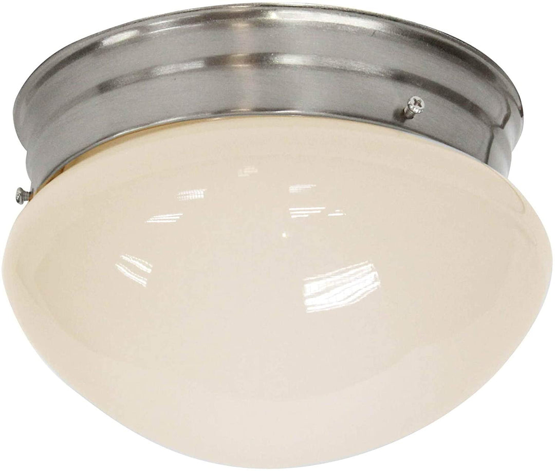 Led Flush Mount Ceiling Light Brushed Nickel Mid Century