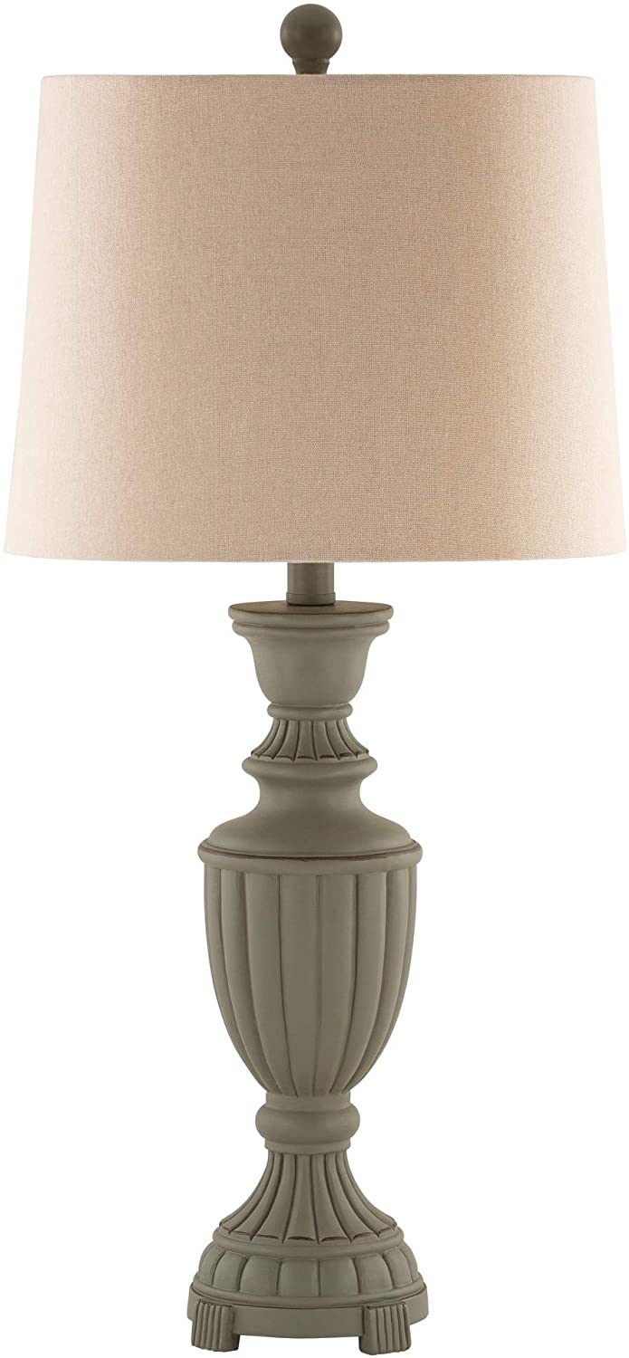 MISC Classic Grey Urn 28 inch Table Lamp 28" h X 14" w 14" d Nickel Bulbs Included