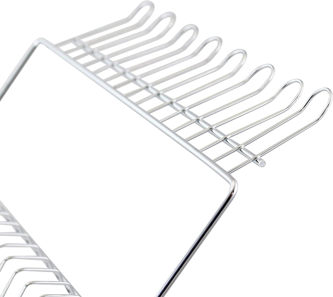 22 inch Dish Rack Silver Metal Chrome Finish - Diamond Home USA