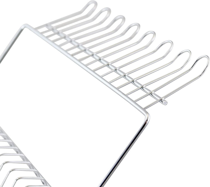 22 inch Dish Rack Silver Metal Chrome Finish - Diamond Home USA