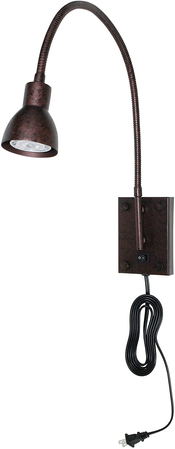 120 volt Led Gooseneck Light Brown