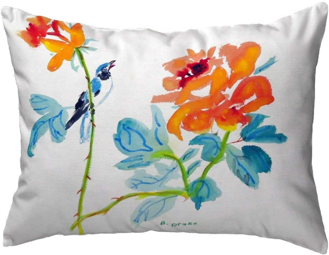 Bird Roses Small No Cord illow 11x14 Color Graphic Casual