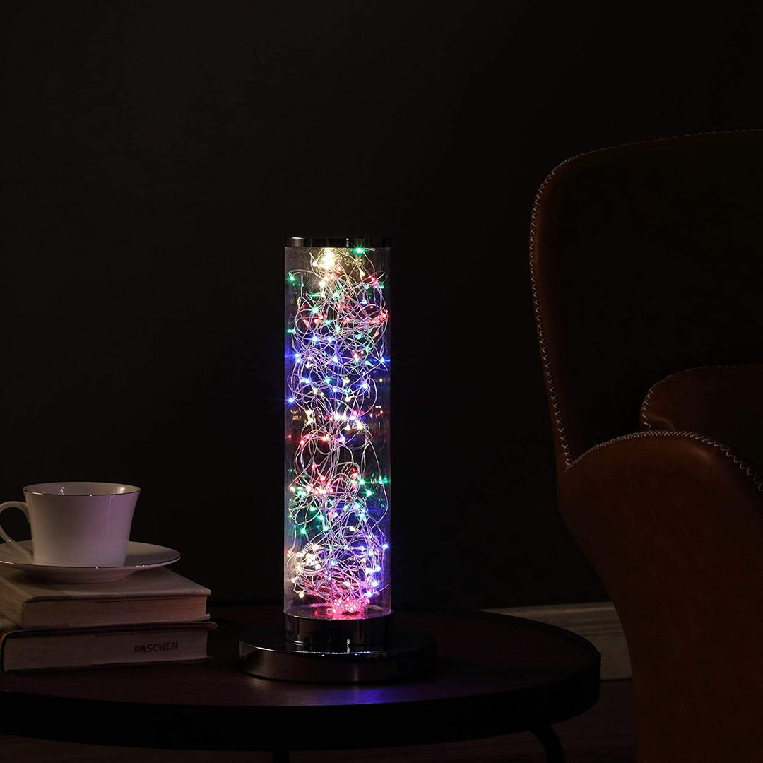 Exposed Colored Rope Led Column Table Lamp Color Modern