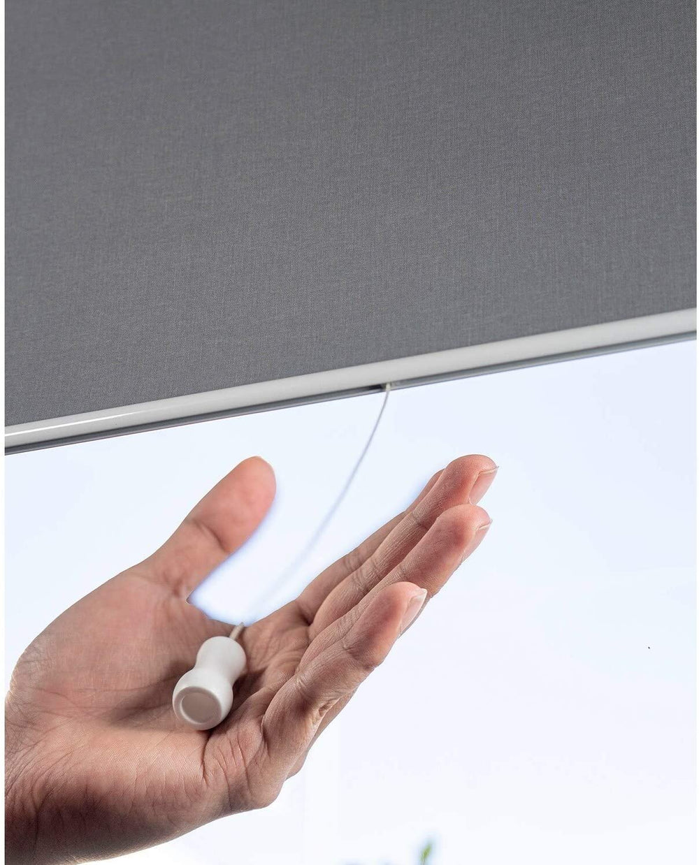 Light Filtering Cordless Roller Shades 28" w X 72" h Grey Modern Contemporary Polyester - Diamond Home USA