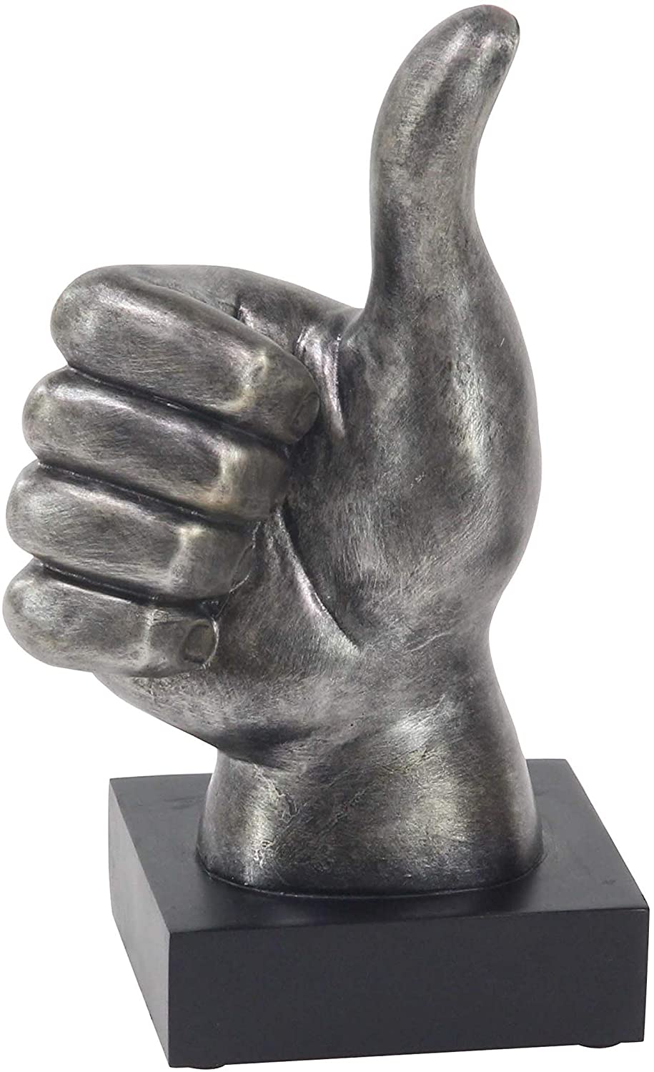 Thumbs Up Peace Okay Hand Sign Sculptures Set 3 by Silver Culture Resin Nickel Finish - Diamond Home USA