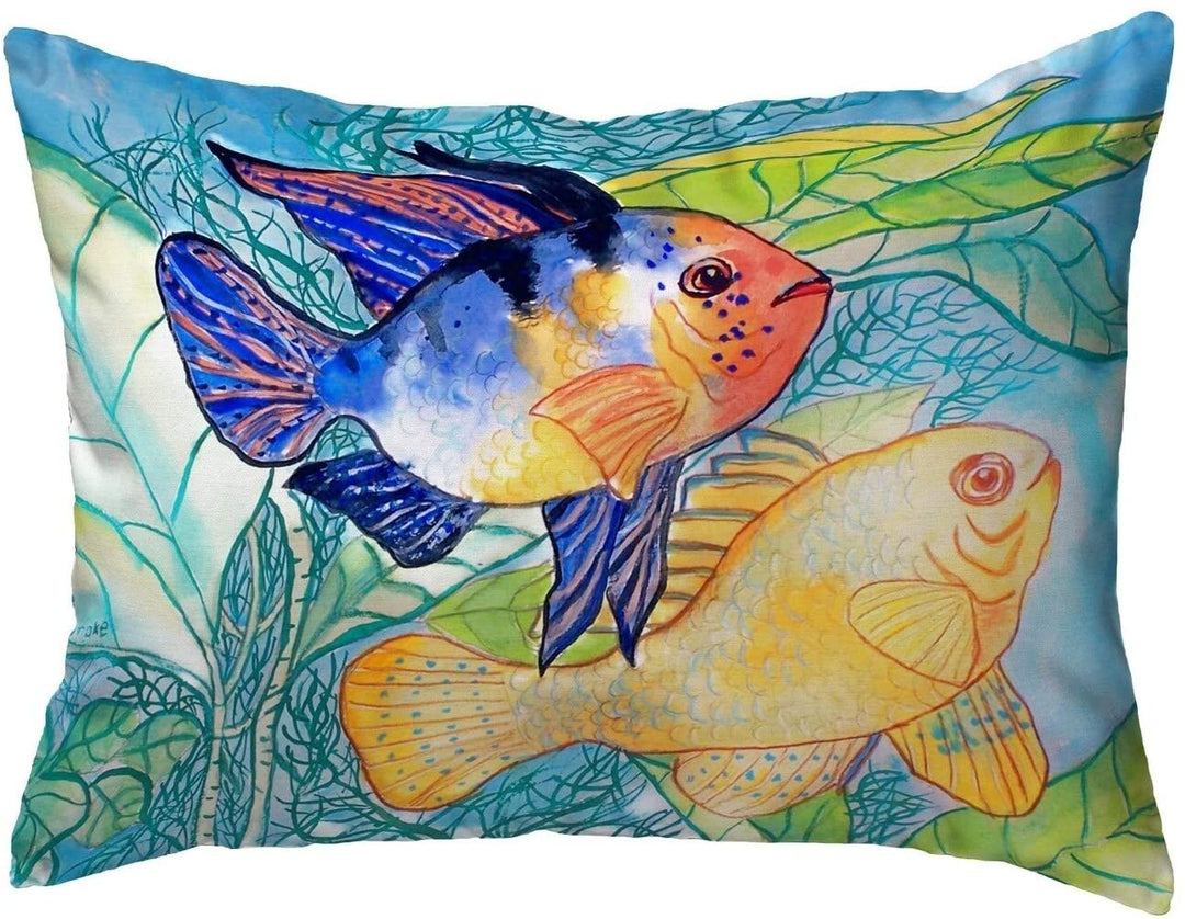 Two Fish Small No ord Pillow 11x14 olor Graphic Nautical