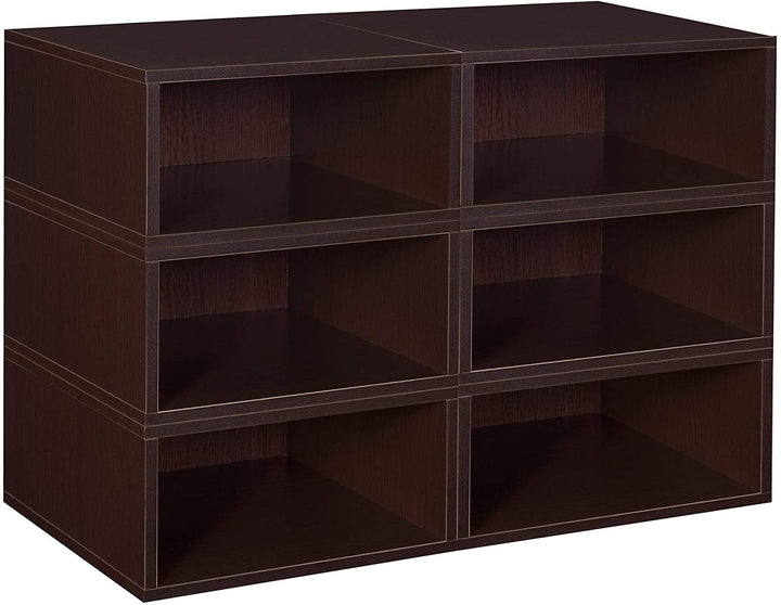 Storage Set 6 Half Size Cubes Truffle Modern Contemporary