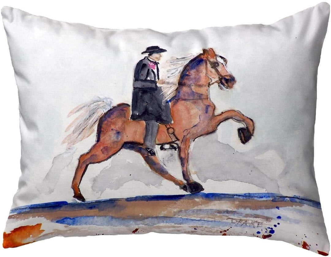 Brown Walking Horse Small No Cord Pillow 11x14 Color Graphic