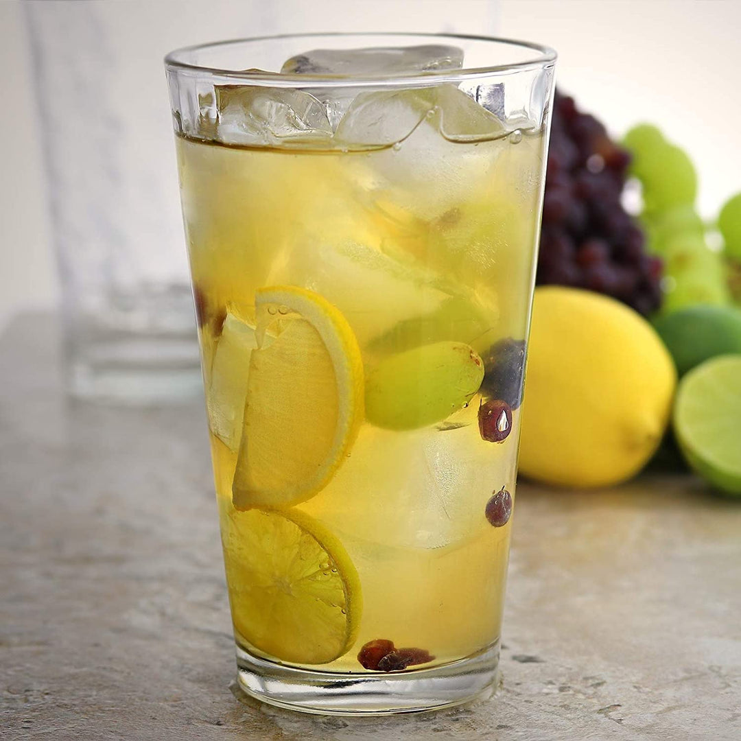 4 Piece 16 Oz Tumbler Set Bubble Pattern Clear Glass - Diamond Home USA