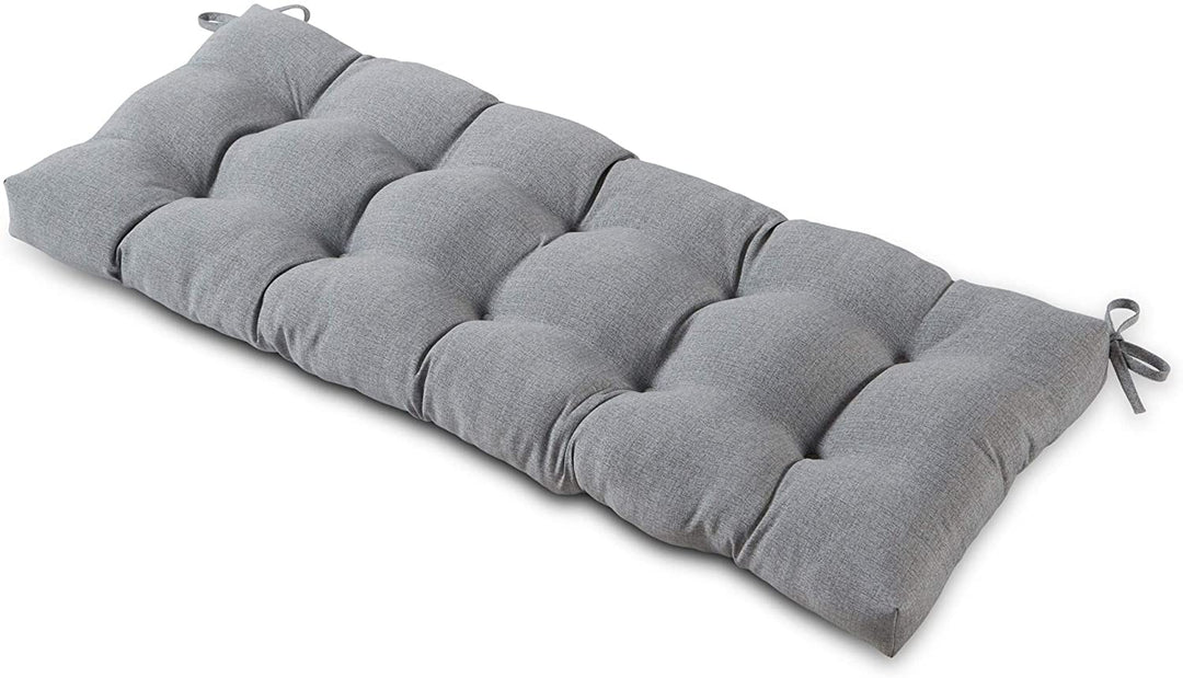 MISC Gray 18 inch X 51 inch Outdoor Bench Cushion Grey Solid Casual Transitional Polyester Fade Resistant Water