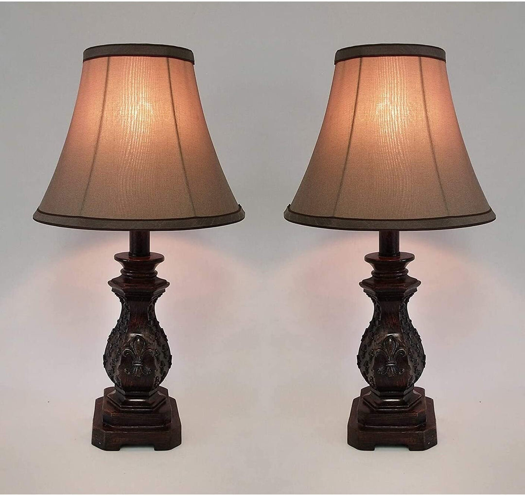 MISC Set 2 19" h Bronze Accent Table Lamps Traditional