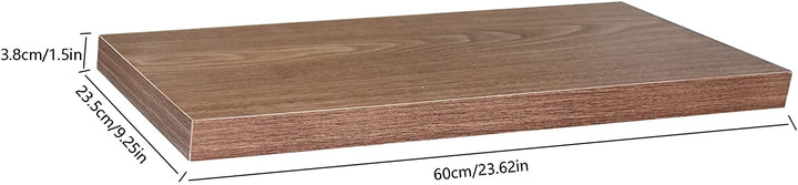 Set 3 Modern Contemporary Jd Walnut Floating Shelf 9 2523 621 5 Inches Brown Mid Century MDF Wood Natural Finish Includes Hardware Storage - Diamond Home USA