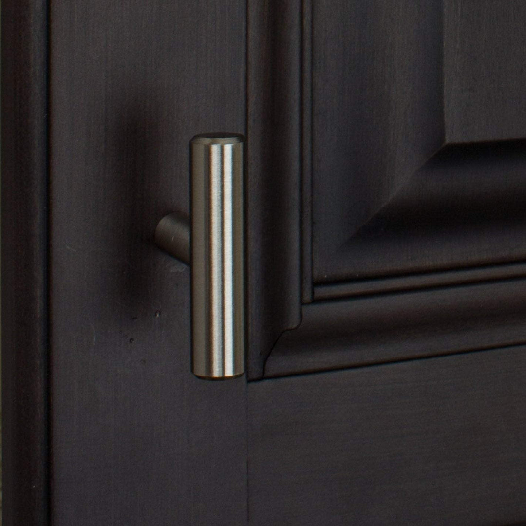 2 inch Solid Stainless Steel Cabinet Bar Knobs (Case 25) Grey Metal Nickel Finish - Diamond Home USA