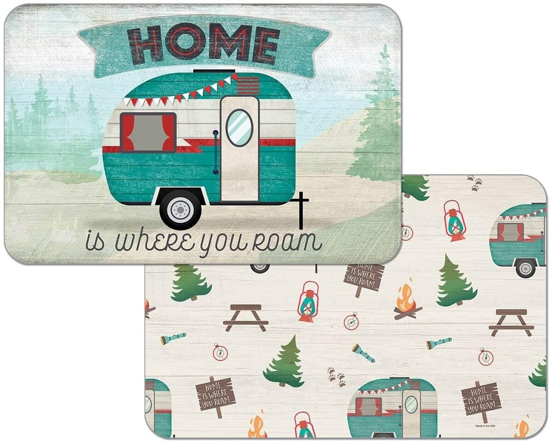 Wipe Clean Plastic Placemats Set 4 Where You Roam Color
