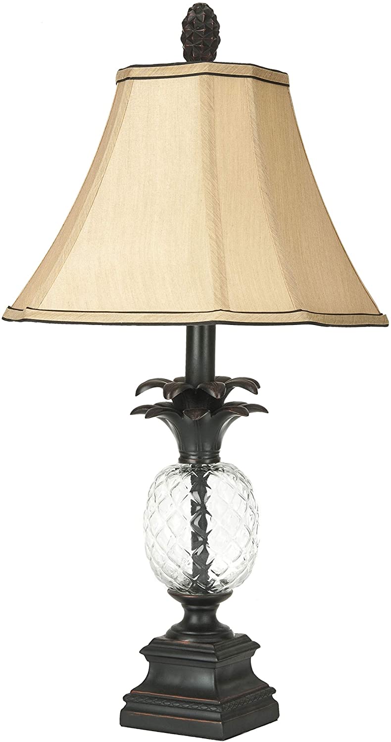 Lighting 24 inch k/Clear Glass Pineapple Table Lamp