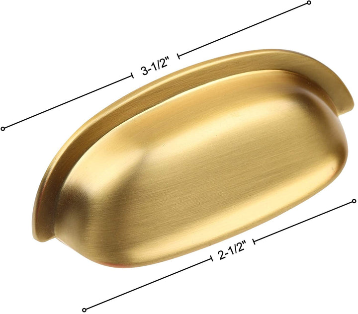 25 Pack 2 5 inch Center Bin Pull Satin Gold Modern Contemporary Zinc