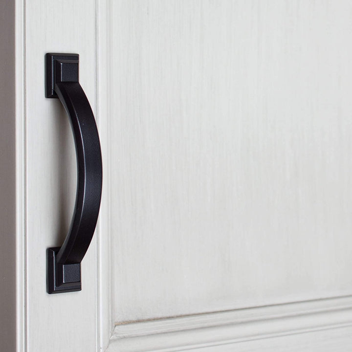 25 Pack 3 inch Center Arched Cabinet Pull Matte Black Modern Contemporary Zinc - Diamond Home USA