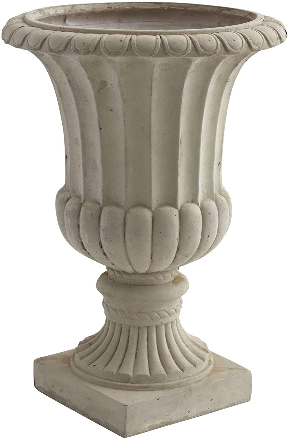 20 25" Large Sand Colored Urn Indoor/Outdoor H 20 25 W 14 5 D - Diamond Home USA