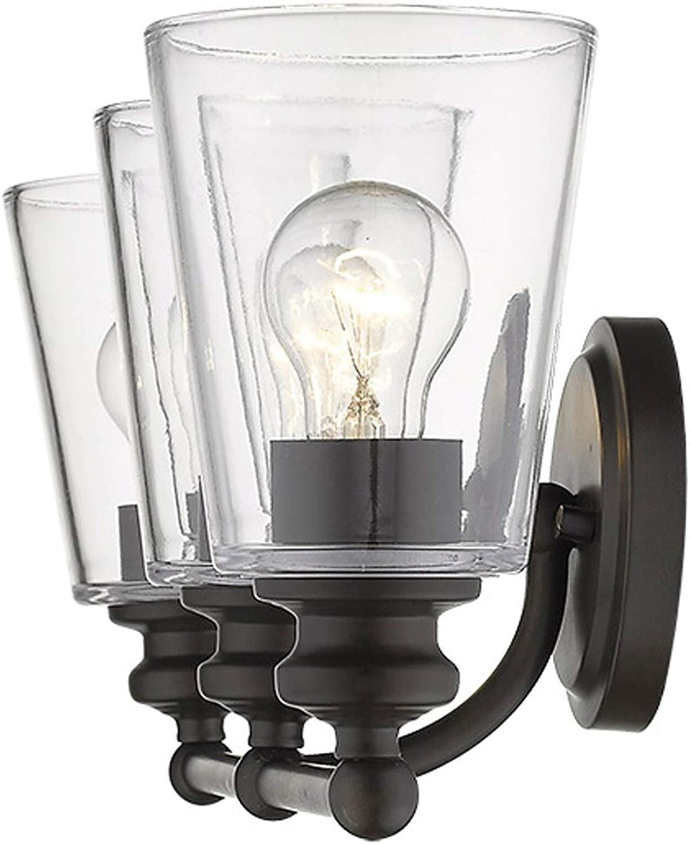 Ceil 3 Light Oil Rubbed Bronze Bath/vantiy Fixture Brown Modern Contemporary Steel Dimmable - Diamond Home USA