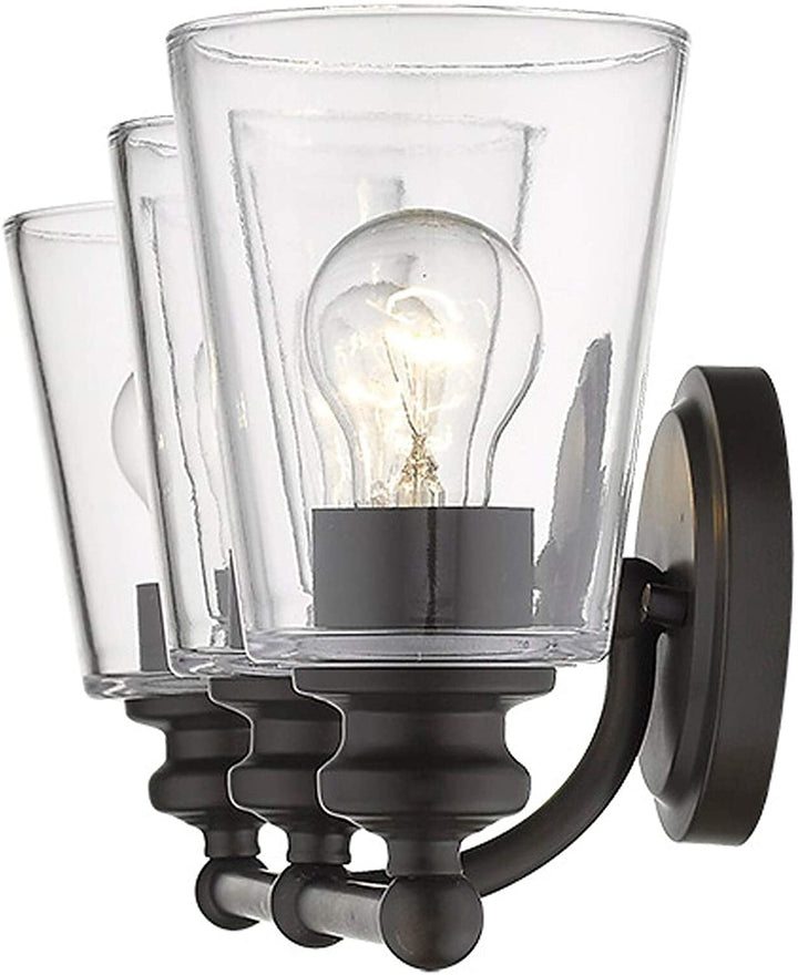 Ceil 3 Light Oil Rubbed Bronze Bath/vantiy Fixture Brown Modern Contemporary Steel Dimmable - Diamond Home USA