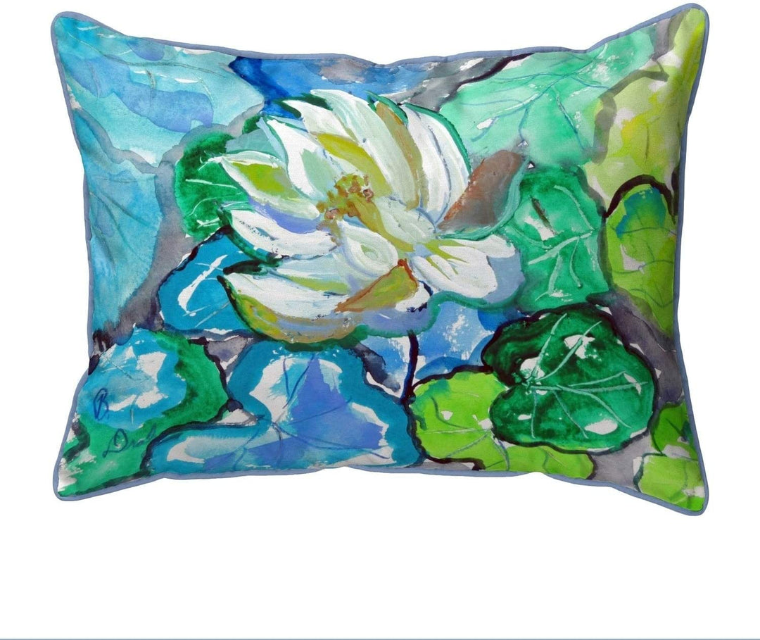 White Lily Small Pillow 11x14 Color Graphic Casual Polyester