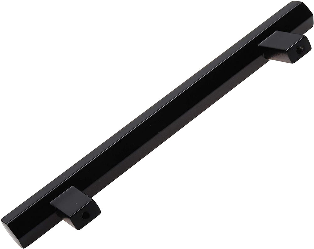10 Pack 5 inch Center Solid Hexagon Bar Pull Matte Black Modern Contemporary Metal